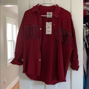 NWT Red Zara Jacket